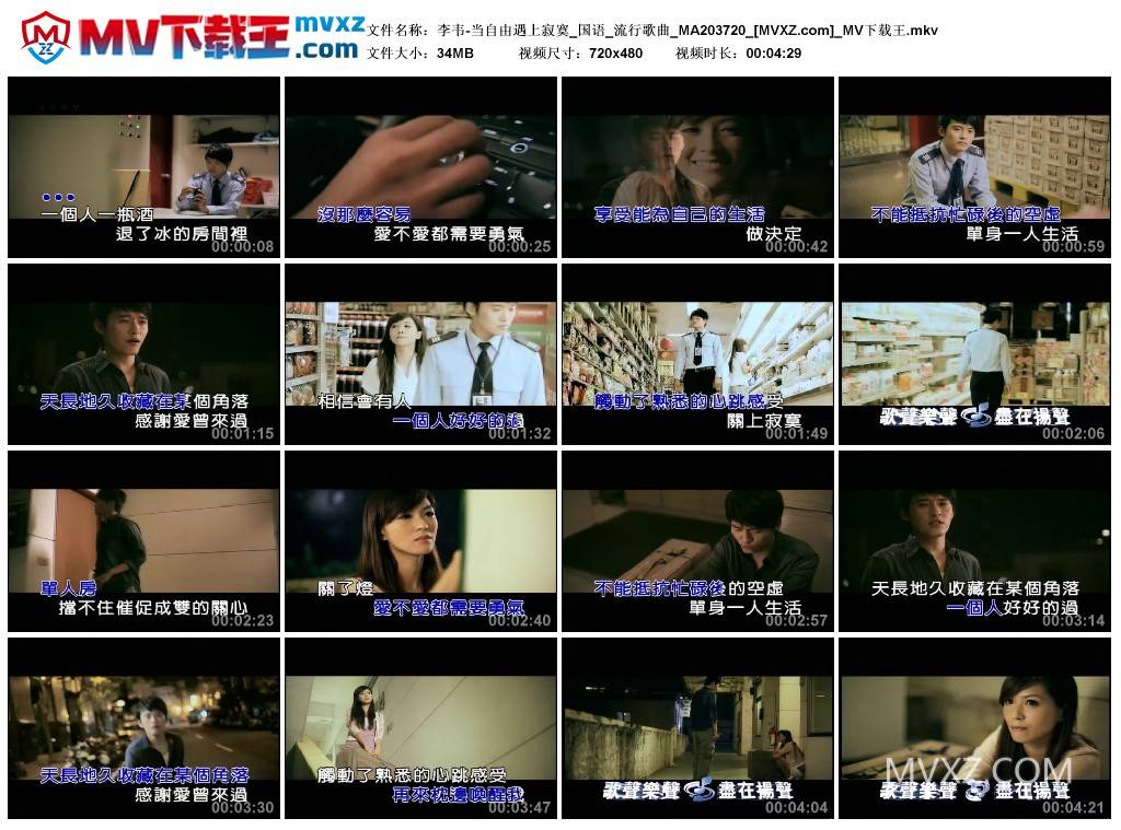 李韦-当自由遇上寂寞_国语_流行歌曲_MA203720
